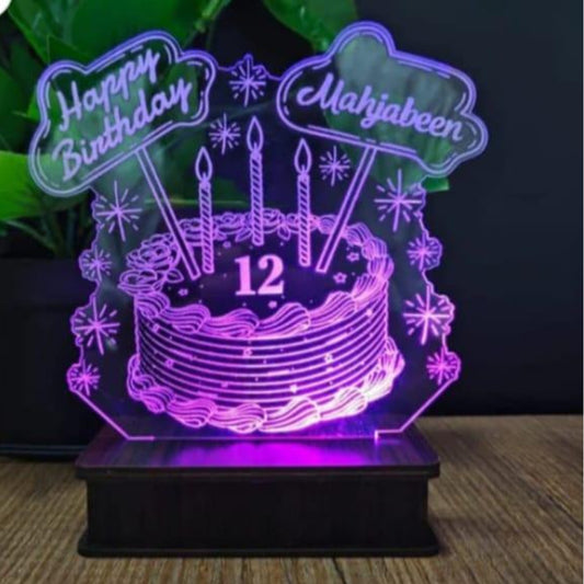 Birthday Cake 3d Lamp