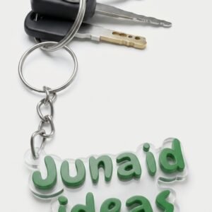 Green Clear Acrylic Name Keychain
