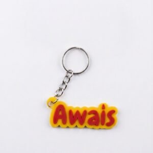 Yellow & Red Name Keychain