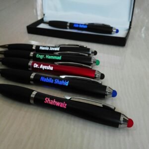 Colored Backlit Name Stylus Pen