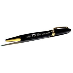 Jitter Black Pen with Engraved Name